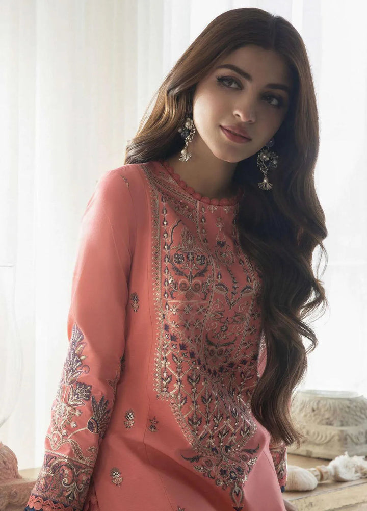 Aira By Asim Jofa Embroidered Lawn Unstitched Suit 2 Piece AJ23A AJAI-20 - Eid Collection