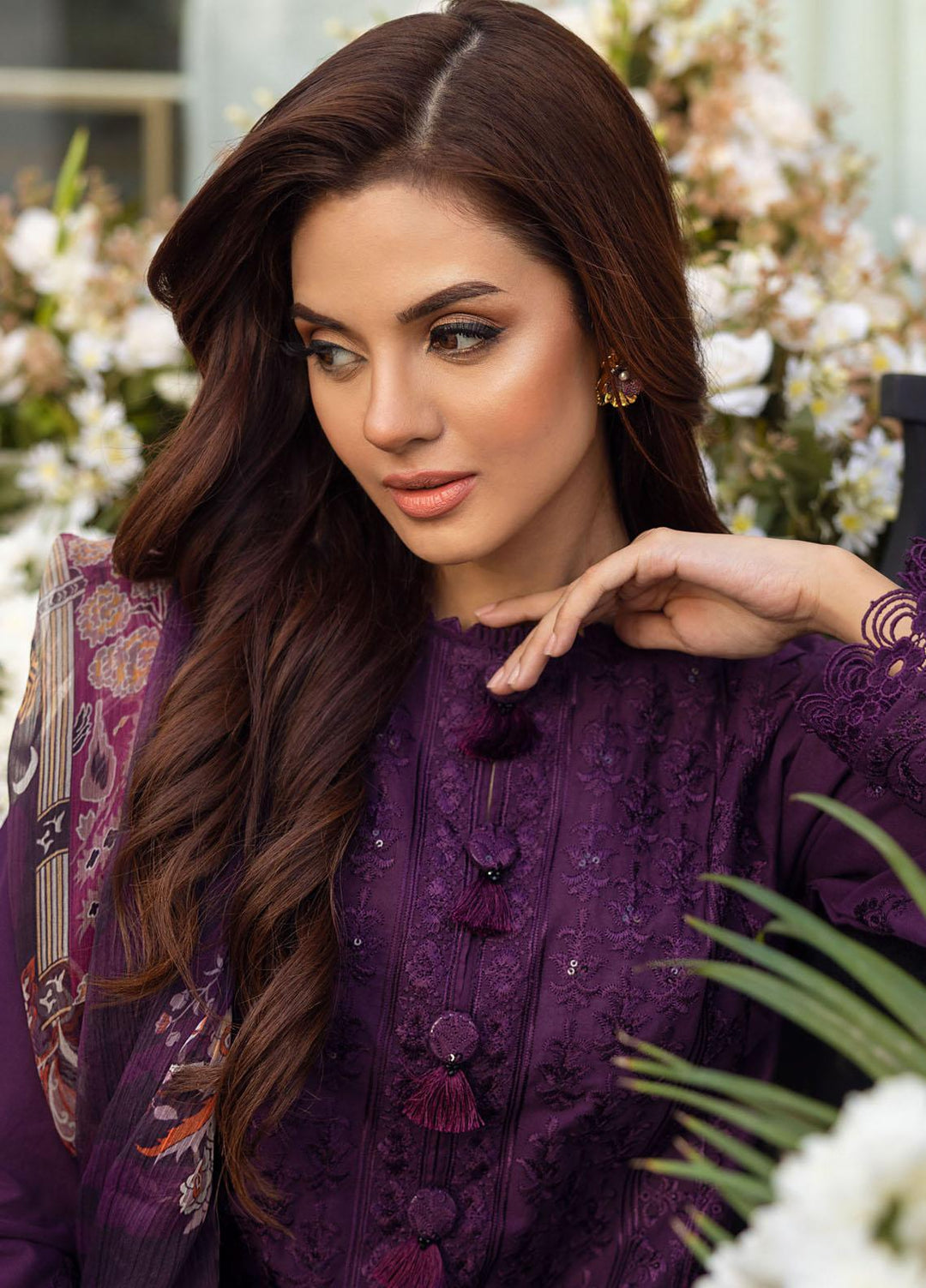 Aira by Asim Jofa Embroidered Lawn Suits Unstitched 3 Piece AJ22AR AJAA-01 - Summer Festive Collection