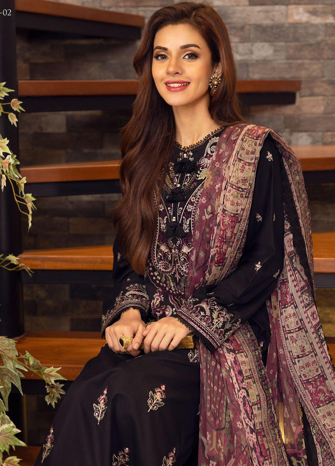 Aira by Asim Jofa Embroidered Lawn Suits Unstitched 3 Piece AJ22AR AJAA-02 - Summer Festive Collection
