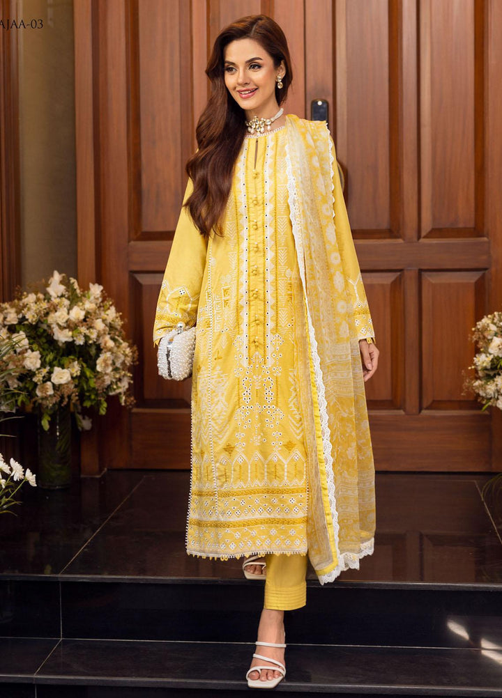 Aira by Asim Jofa Embroidered Lawn Suits Unstitched 3 Piece AJ22AR AJAA-03 - Summer Festive Collection