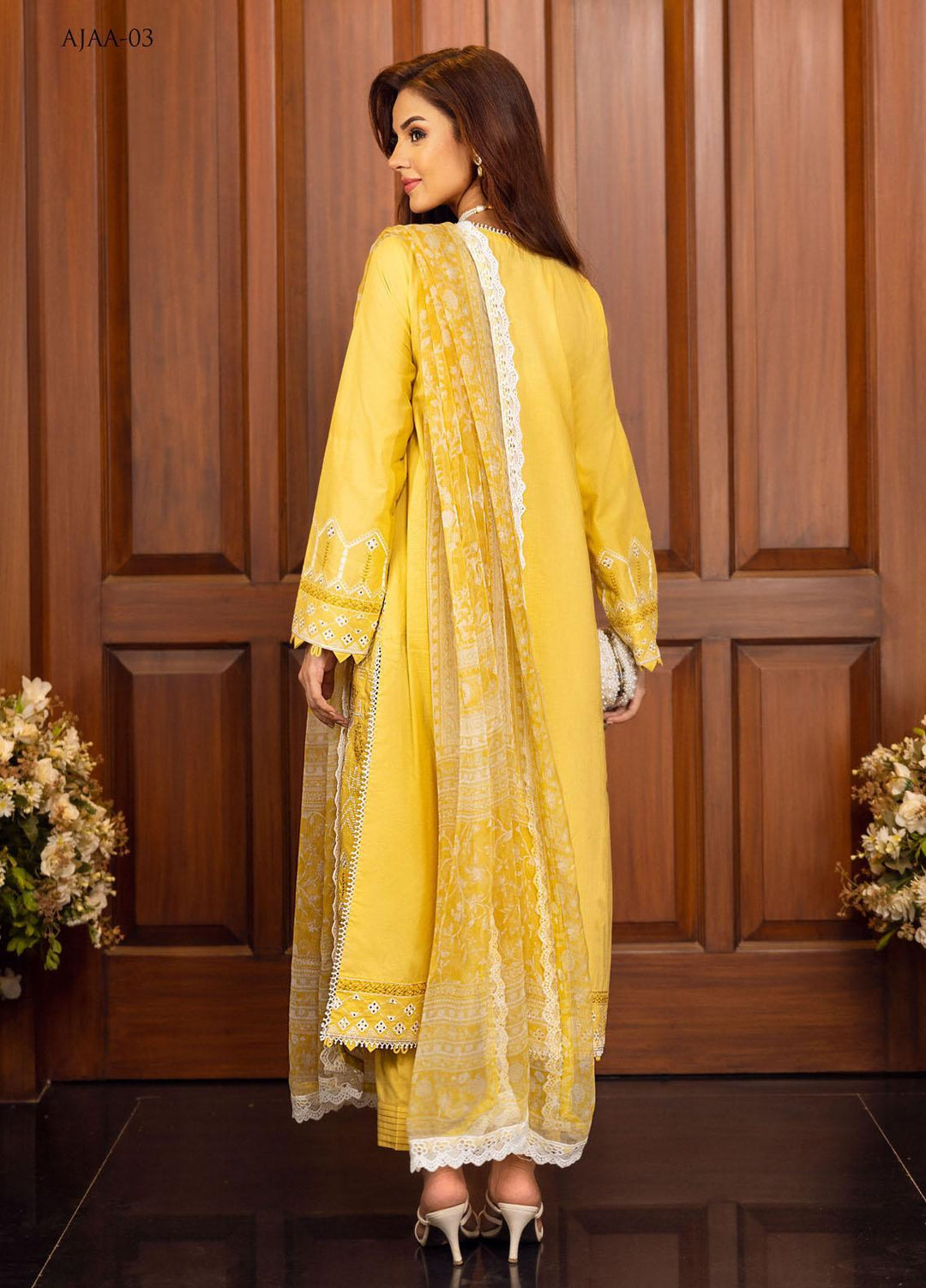 Aira by Asim Jofa Embroidered Lawn Suits Unstitched 3 Piece AJ22AR AJAA-03 - Summer Festive Collection