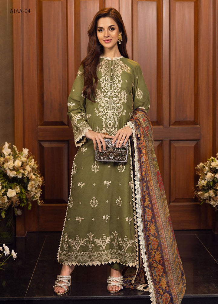 Aira by Asim Jofa Embroidered Lawn Suits Unstitched 3 Piece AJ22AR AJAA-04 - Summer Festive Collection