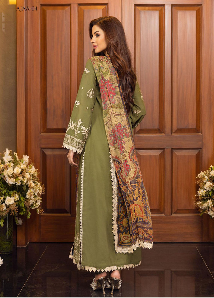 Aira by Asim Jofa Embroidered Lawn Suits Unstitched 3 Piece AJ22AR AJAA-04 - Summer Festive Collection