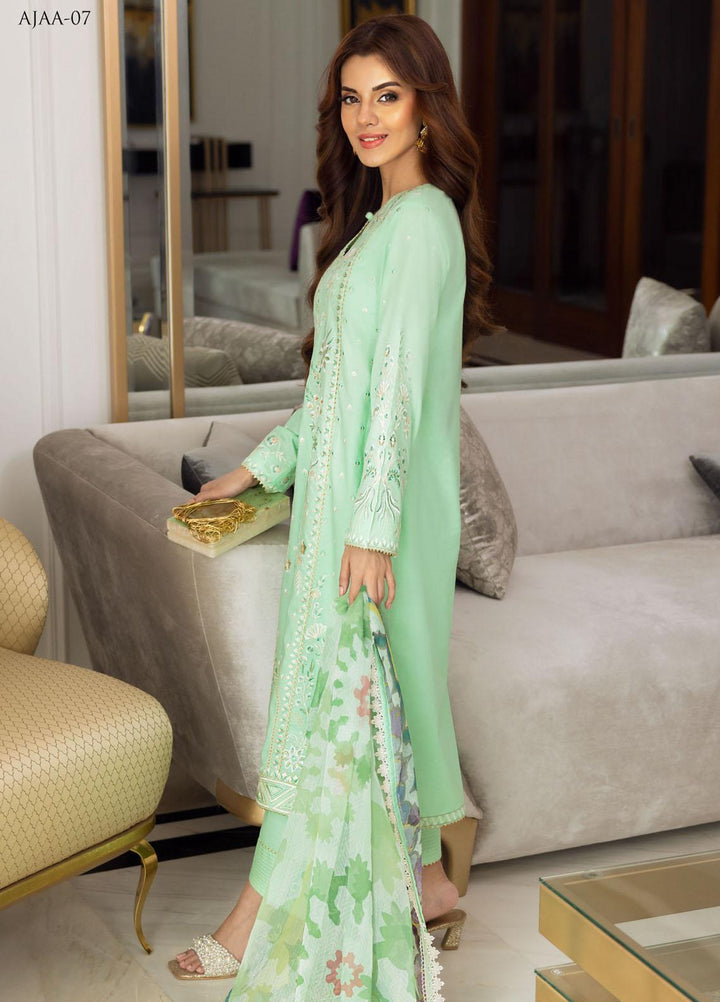 Aira by Asim Jofa Embroidered Lawn Suits Unstitched 3 Piece AJ22AR AJAA-07 - Summer Festive Collection