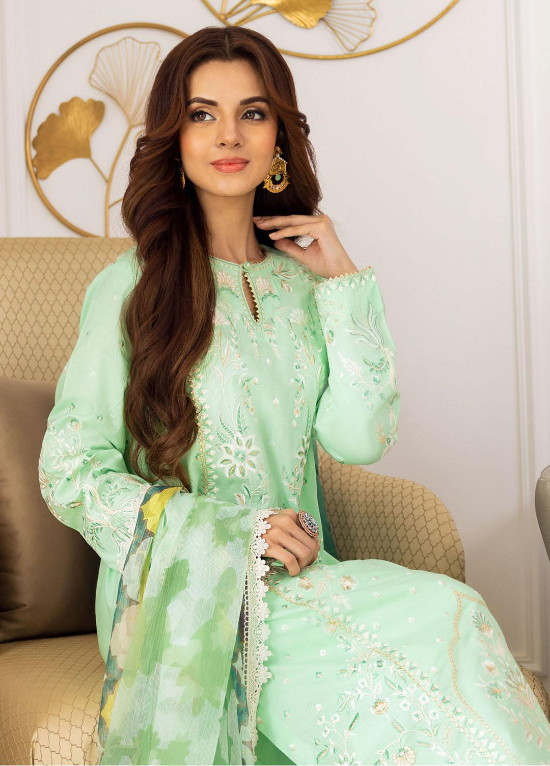 Aira by Asim Jofa Embroidered Lawn Suits Unstitched 3 Piece AJ22AR AJAA-07 - Summer Festive Collection
