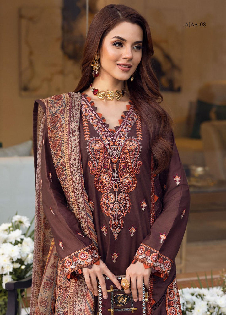 Aira by Asim Jofa Embroidered Lawn Suits Unstitched 3 Piece AJ22AR AJAA-08 - Summer Festive Collection