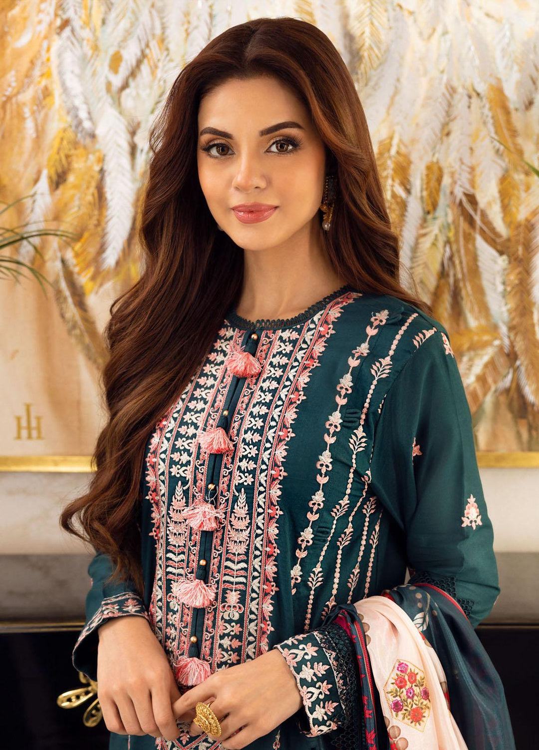 Aira by Asim Jofa Embroidered Lawn Suits Unstitched 3 Piece AJ22AR AJAA-10 - Summer Festive Collection