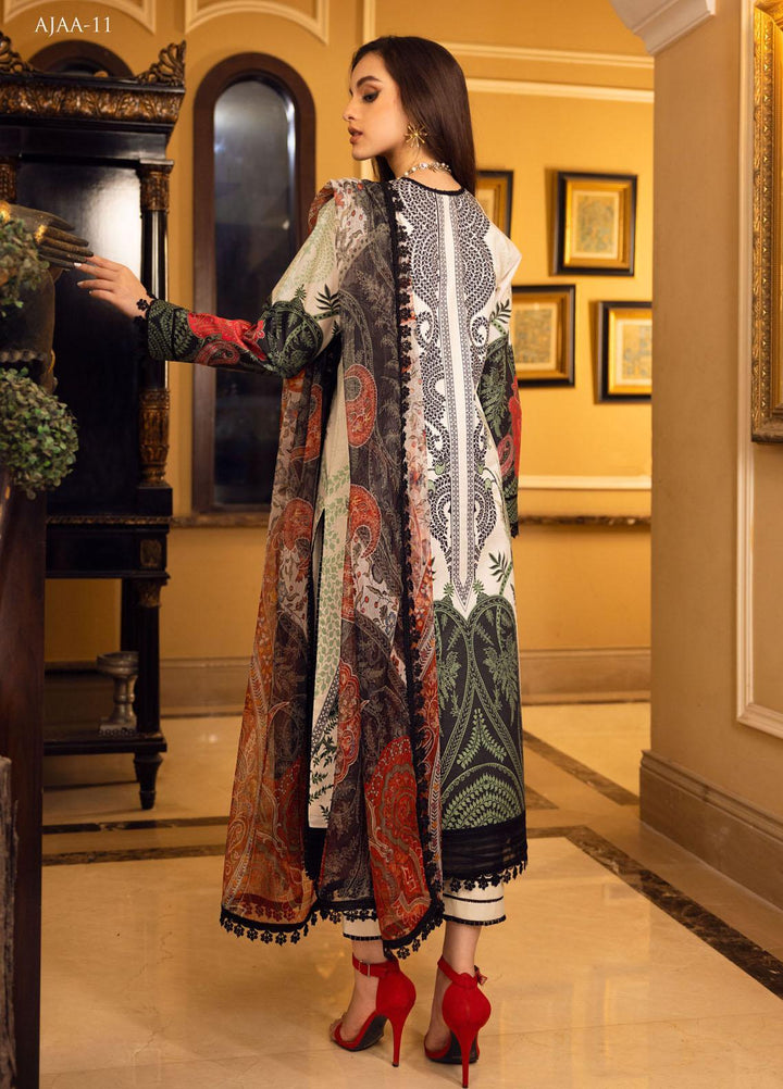 Aira by Asim Jofa Embroidered Lawn Suits Unstitched 3 Piece AJ22AR AJAA-11 - Summer Festive Collection