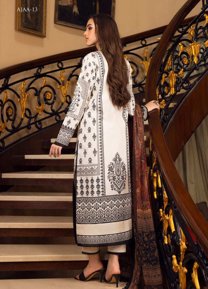 Aira by Asim Jofa Embroidered Lawn Suits Unstitched 3 Piece AJ22AR AJAA-13 - Summer Festive Collection