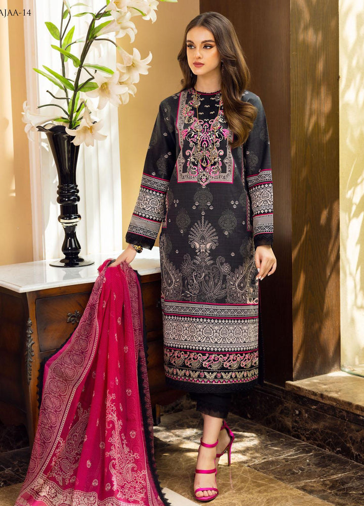Aira by Asim Jofa Embroidered Lawn Suits Unstitched 3 Piece AJ22AR AJAA-14 - Summer Festive Collection