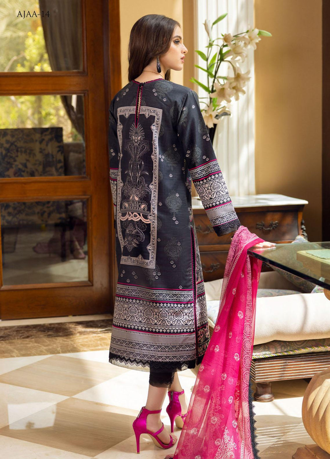 Aira by Asim Jofa Embroidered Lawn Suits Unstitched 3 Piece AJ22AR AJAA-14 - Summer Festive Collection