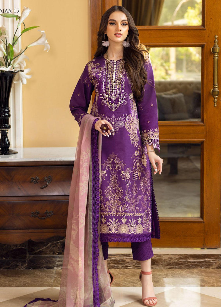 Aira by Asim Jofa Embroidered Lawn Suits Unstitched 3 Piece AJ22AR AJAA-15 - Summer Festive Collection