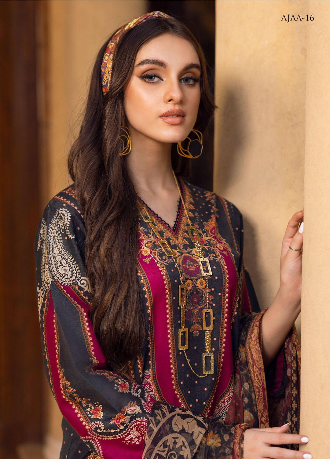 Aira by Asim Jofa Embroidered Lawn Suits Unstitched 3 Piece AJ22AR AJAA-16 - Summer Festive Collection