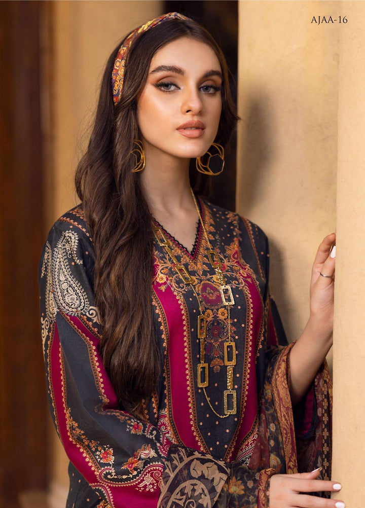Aira by Asim Jofa Embroidered Lawn Suits Unstitched 3 Piece AJ22AR AJAA-16 - Summer Festive Collection