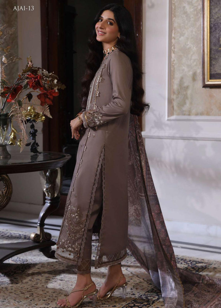 Aira By Asim Jofa Embroidered Cambric Suits Unstitched 3 Piece AJ23A AJAI-13 - Eid Collection