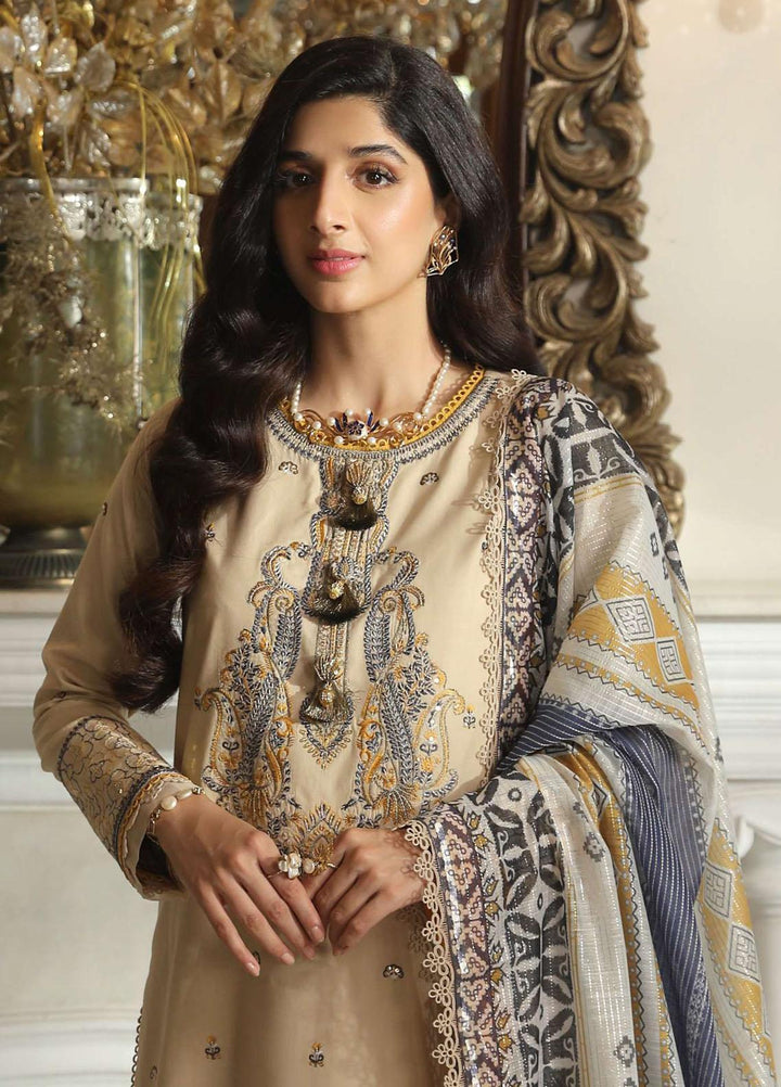 Aira By Asim Jofa Embroidered Cambric Suits Unstitched 3 Piece AJ23A AJAI-14 - Eid Collection