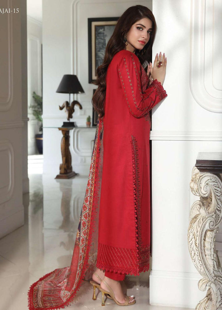 Aira By Asim Jofa Embroidered Cambric Suits Unstitched 3 Piece AJ23A AJAI-15 - Eid Collection