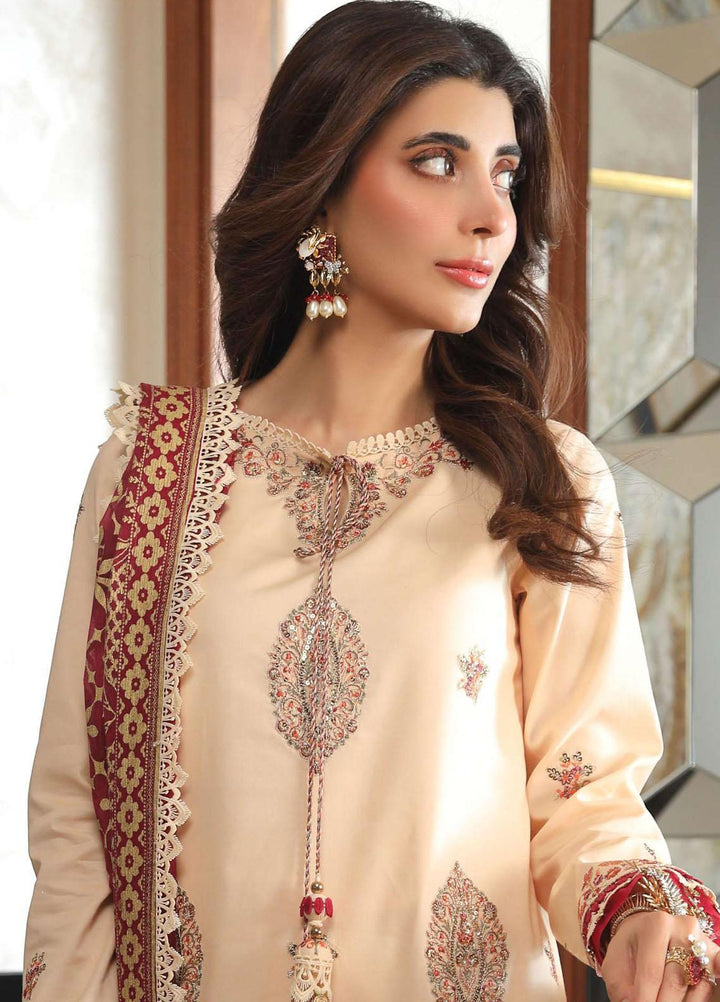 Aira By Asim Jofa Embroidered Cambric Suits Unstitched 3 Piece AJ23A AJAI-17 - Eid Collection