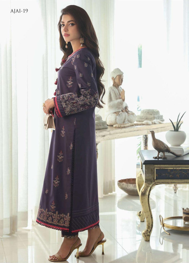 Aira By Asim Jofa Embroidered Lawn Suits Unstitched 2 Piece AJ23A AJAI-19 - Eid Collection
