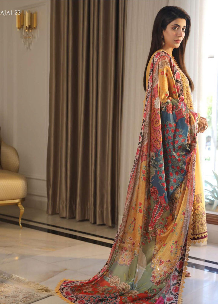 Aira By Asim Jofa Embroidered Cambric Suits Unstitched 3 Piece AJ23A AJAI-22 - Eid Collection