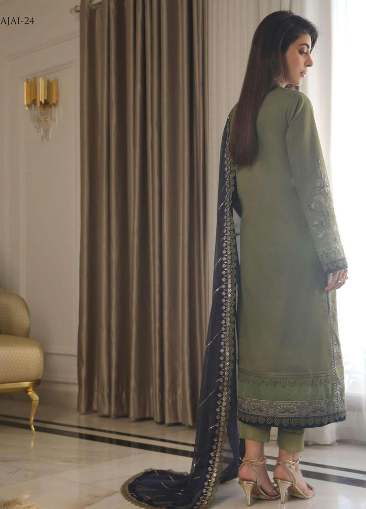 Aira By Asim Jofa Embroidered Cambric Suits Unstitched 3 Piece AJ23A AJAI-24 - Eid Collection