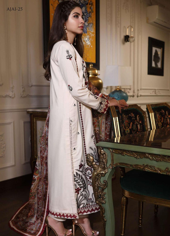 Aira By Asim Jofa Embroidered Cambric Suits Unstitched 3 Piece AJ23A AJAI-25 - Eid Collection