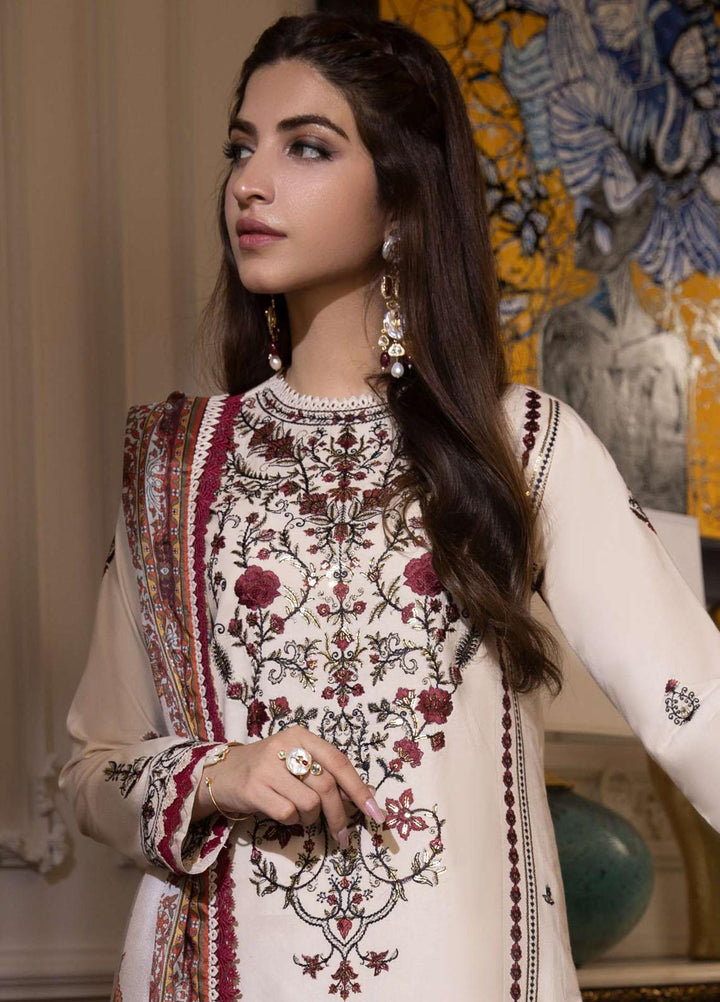 Aira By Asim Jofa Embroidered Cambric Suits Unstitched 3 Piece AJ23A AJAI-25 - Eid Collection