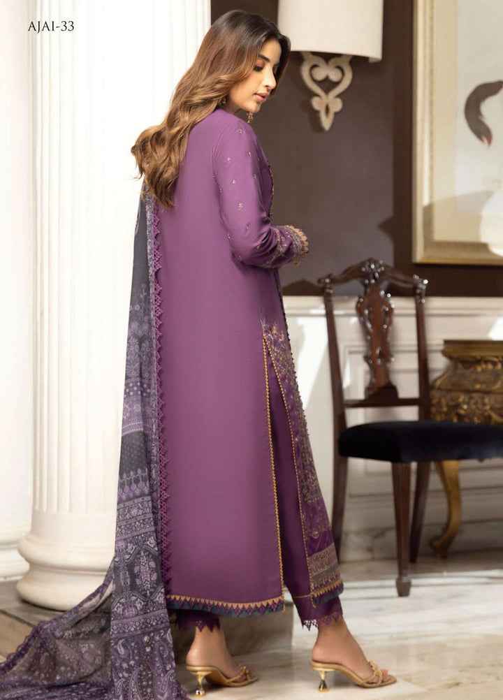 Aira By Asim Jofa Embroidered Cambric Suits Unstitched 3 Piece AJ23A AJAI-33 - Eid Collection