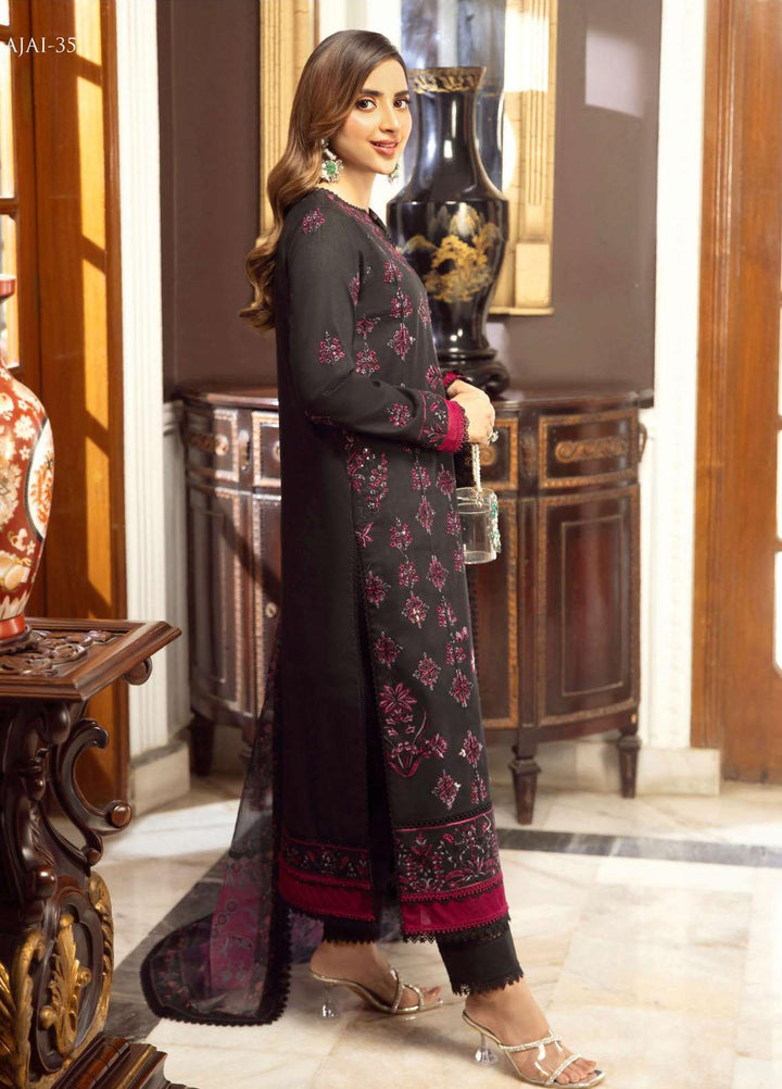 Aira By Asim Jofa Embroidered Cambric Suits Unstitched 2 Piece AJ23A AJAI-35 - Eid Collection