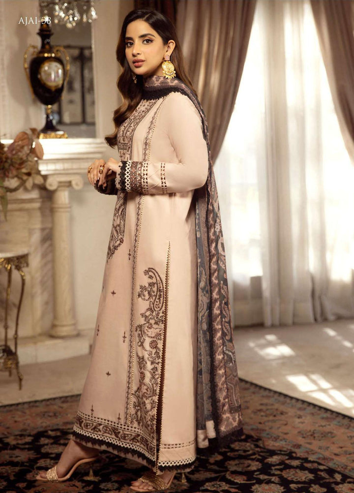 Aira By Asim Jofa Embroidered Cambric Suits Unstitched 2 Piece AJ23A AJAI-38 - Eid Collection