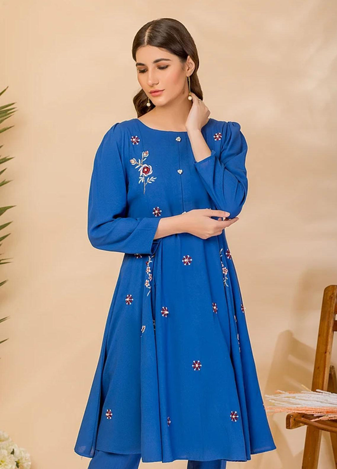 Aisha Fatema Casual Pret  Linen 2 Piece Suit AF21C 2001 Dazzled Blue