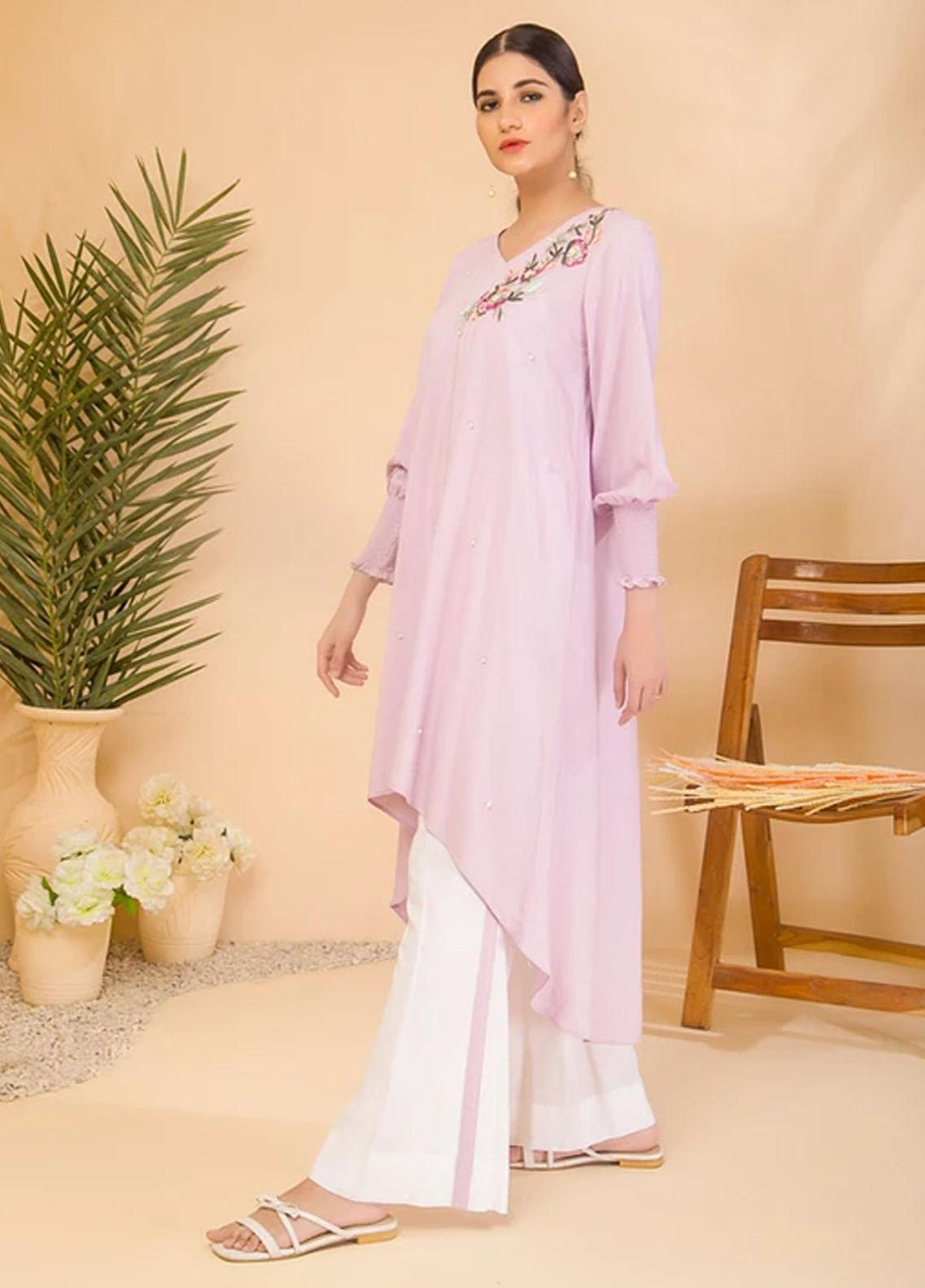 Aisha Fatema Casual Pret  Linen 2 Piece Suit AF21C 2009 Lilac Luster