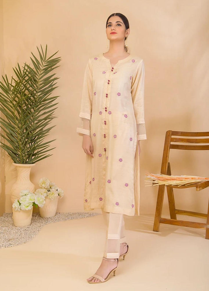 Aisha Fatema Casual Pret  Raw Silk 2 Piece Suit AF21C 2008 Mild Bisque