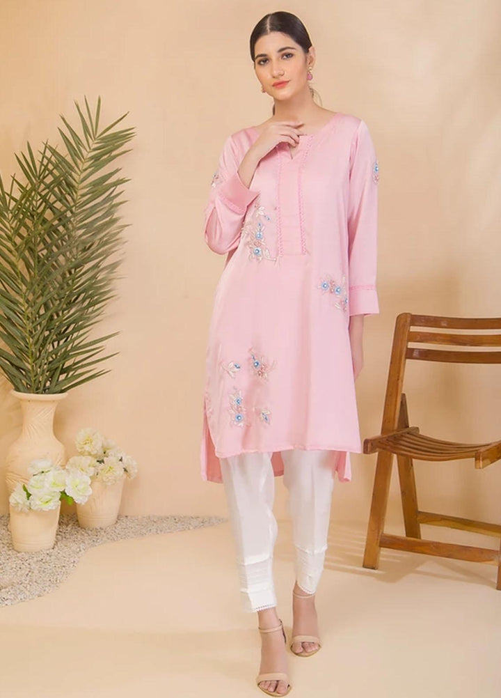 Aisha Fatema Casual Pret  Silk 2 Piece Suit AF21C 2006 Glossy Pink