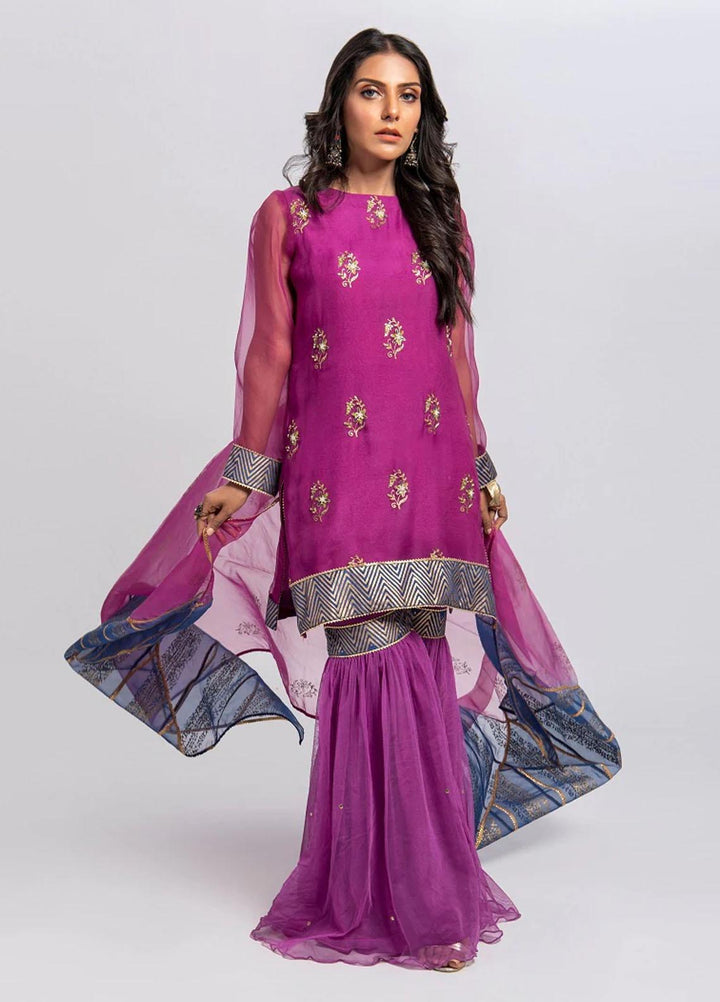 Aisha Fatema Luxury Pret  Organza 2 Piece Asterphire