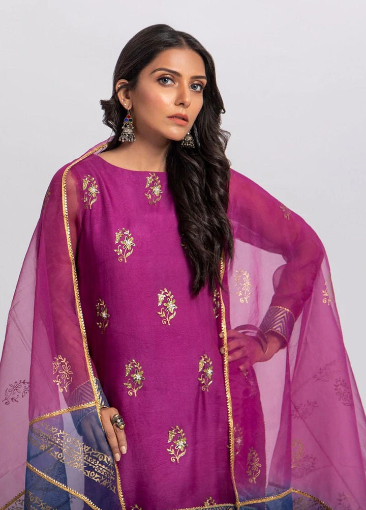 Aisha Fatema Luxury Pret  Organza 2 Piece Asterphire