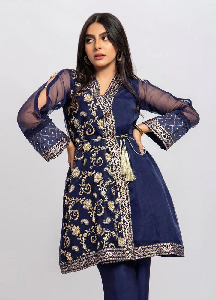 Aisha Fatema Luxury Pret  Organza 2 Piece Lobelia