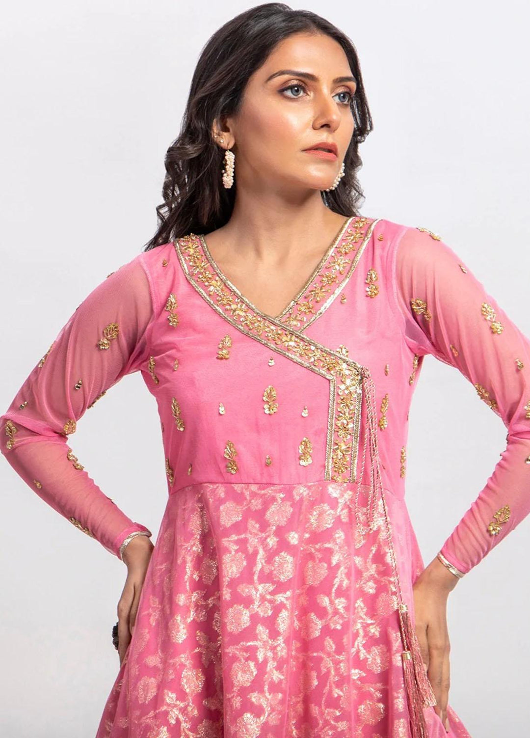 Aisha Fatema Luxury Pret  Jacquard 2 Piece Rosette