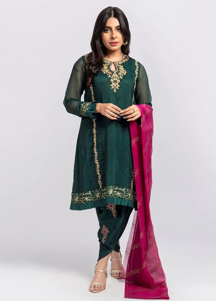 Aisha Fatema Luxury Pret  Khaadi Net 2 Piece Royal Emerald