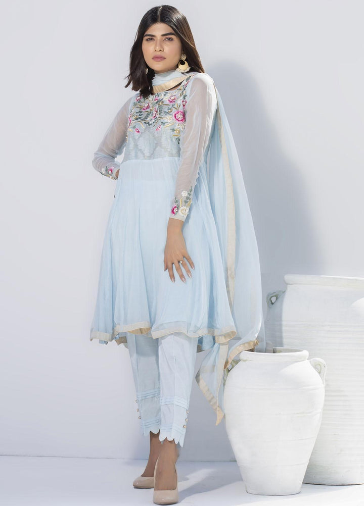 Aisha Fatema Luxury Pret Embroidered Missouri 2 Piece Suit PALE BLUE