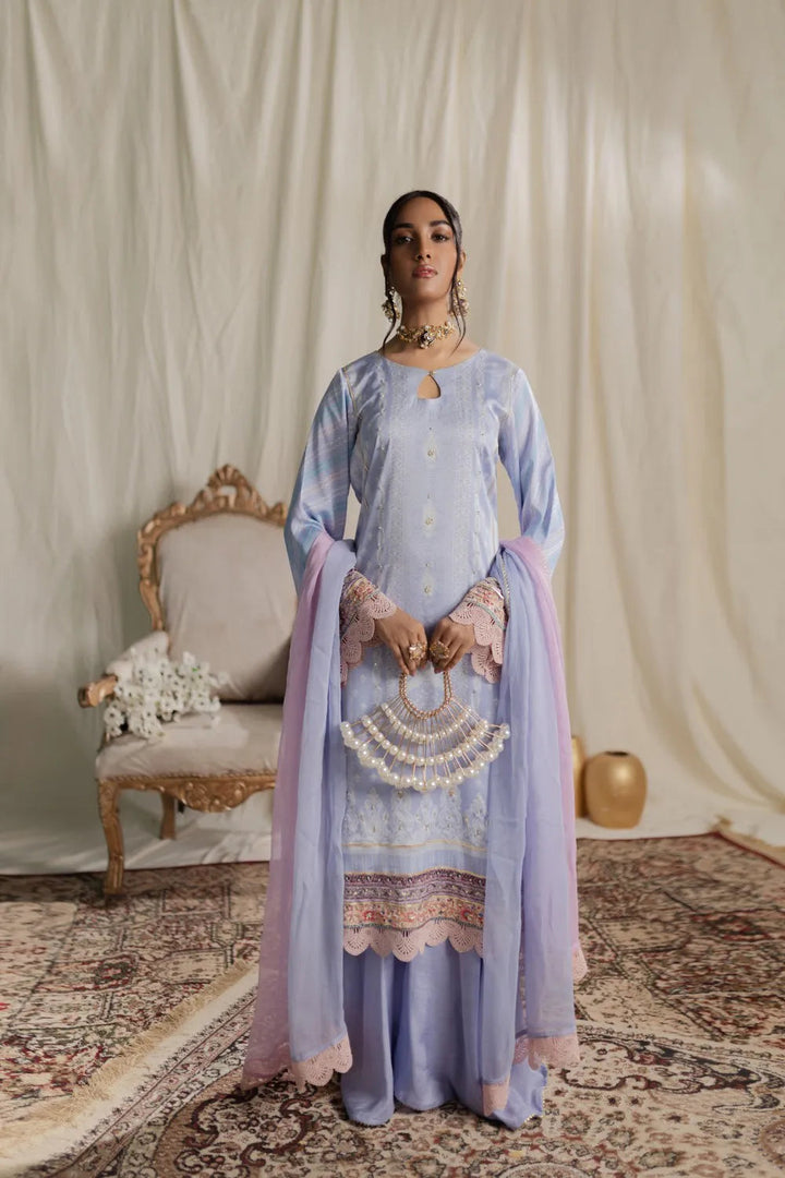 Aisha Fatema Pret Printed Silk 3 Piece Suit Celia