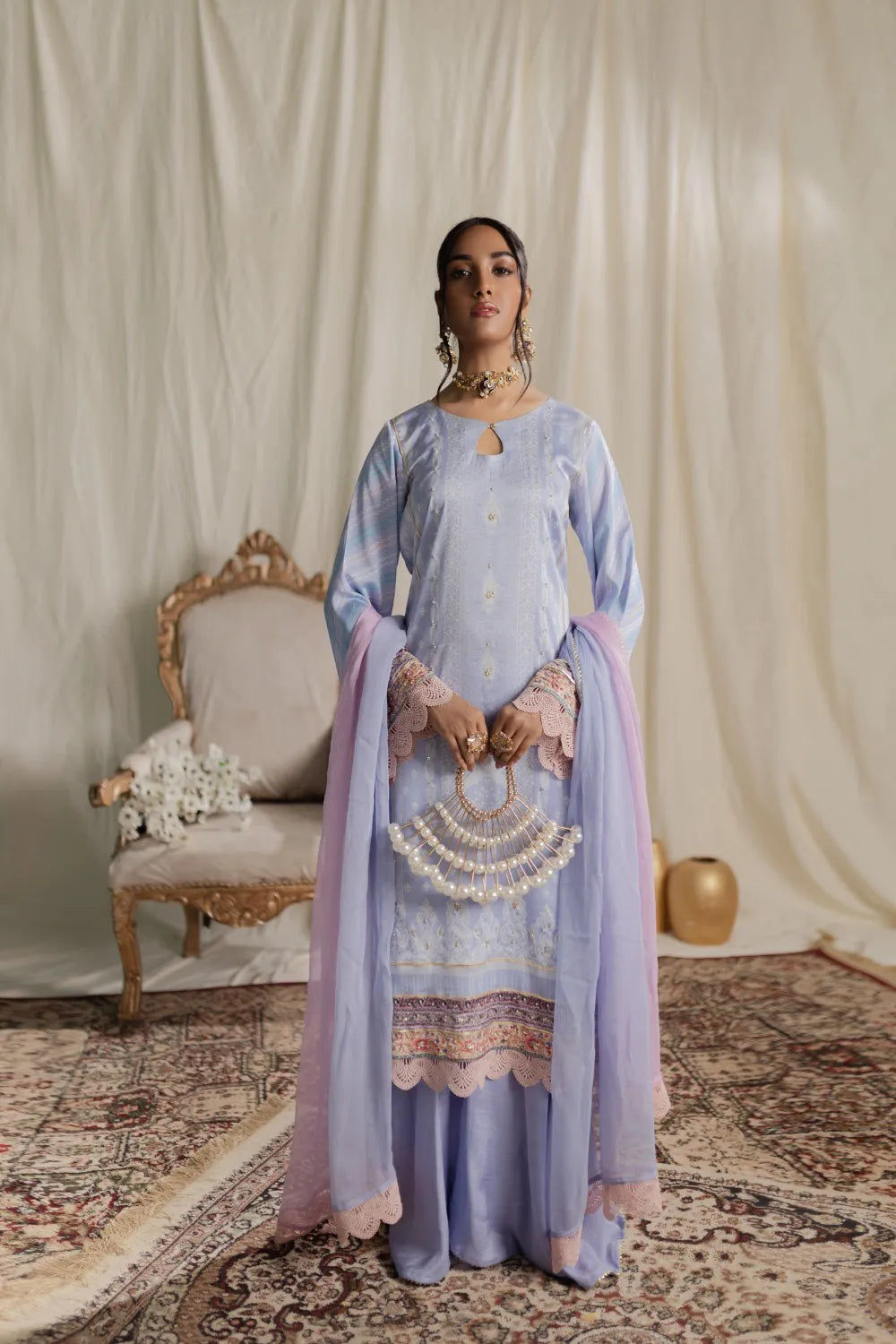 Aisha Fatema Pret Printed Silk 3 Piece Suit Celia