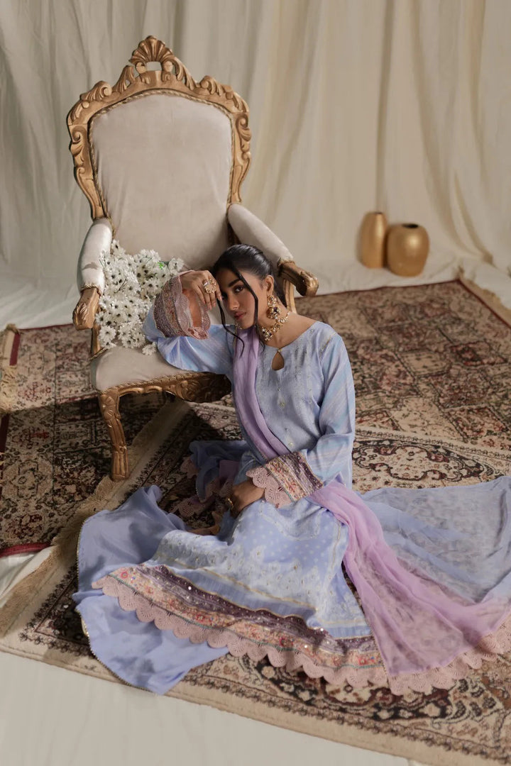 Aisha Fatema Pret Printed Silk 3 Piece Suit Celia