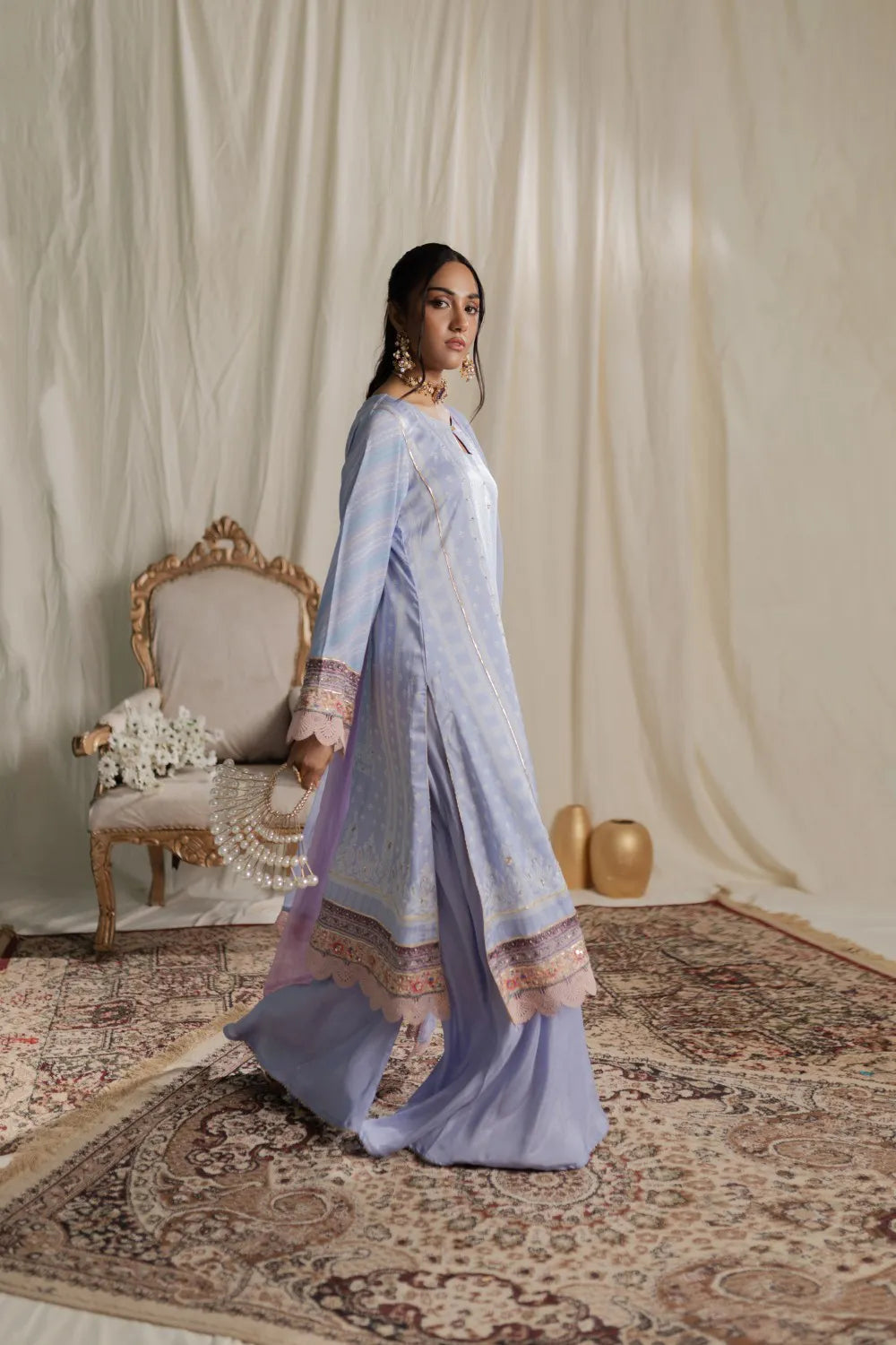 Aisha Fatema Pret Printed Silk 3 Piece Suit Celia