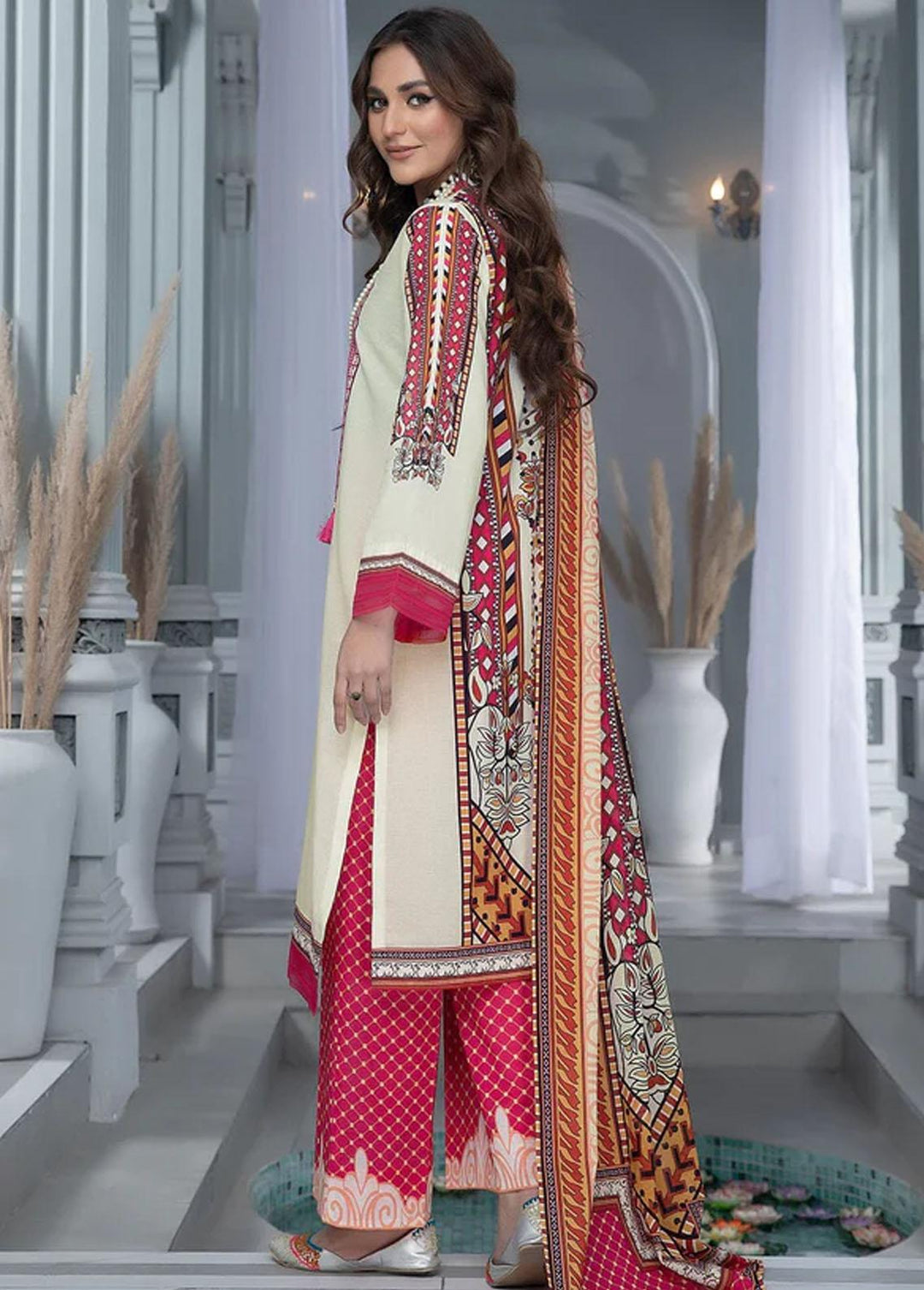 Aizal By Khas Embroidered Lawn Suits Unstitched 3 Piece KHS23AL KL-1686 - Summer Collection
