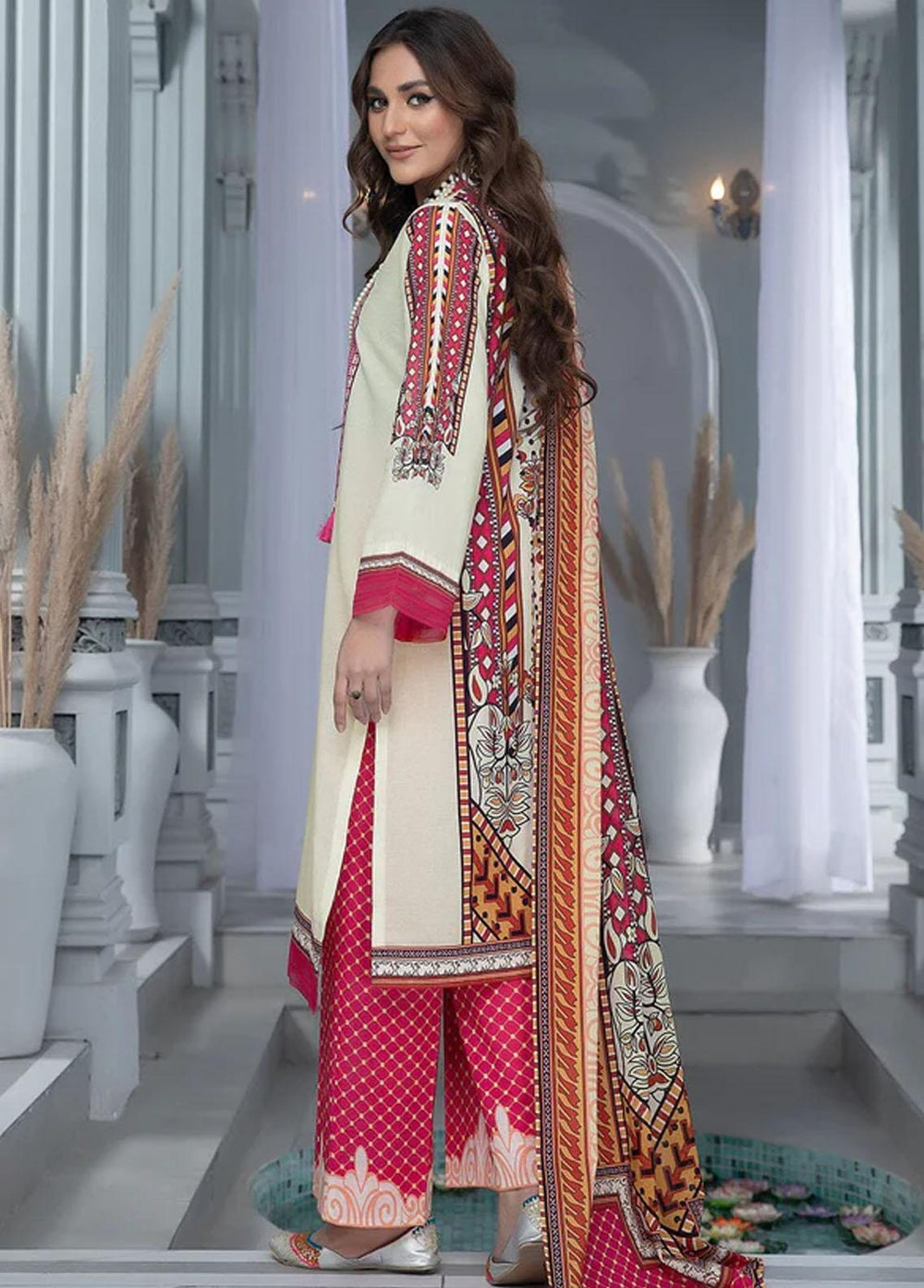 Aizal By Khas Embroidered Lawn Suits Unstitched 3 Piece KHS23AL KL-1686 - Summer Collection
