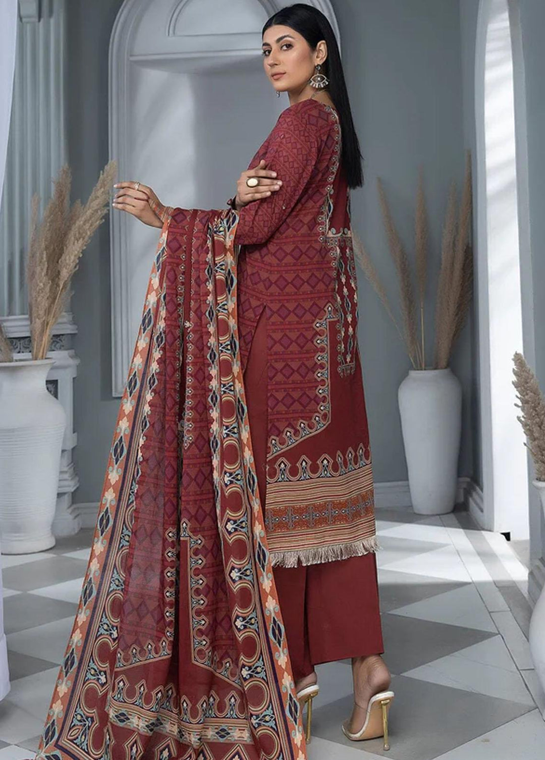 Aizal By Khas Embroidered Lawn Suits Unstitched 3 Piece KHS23AL KL-1689 - Summer Collection