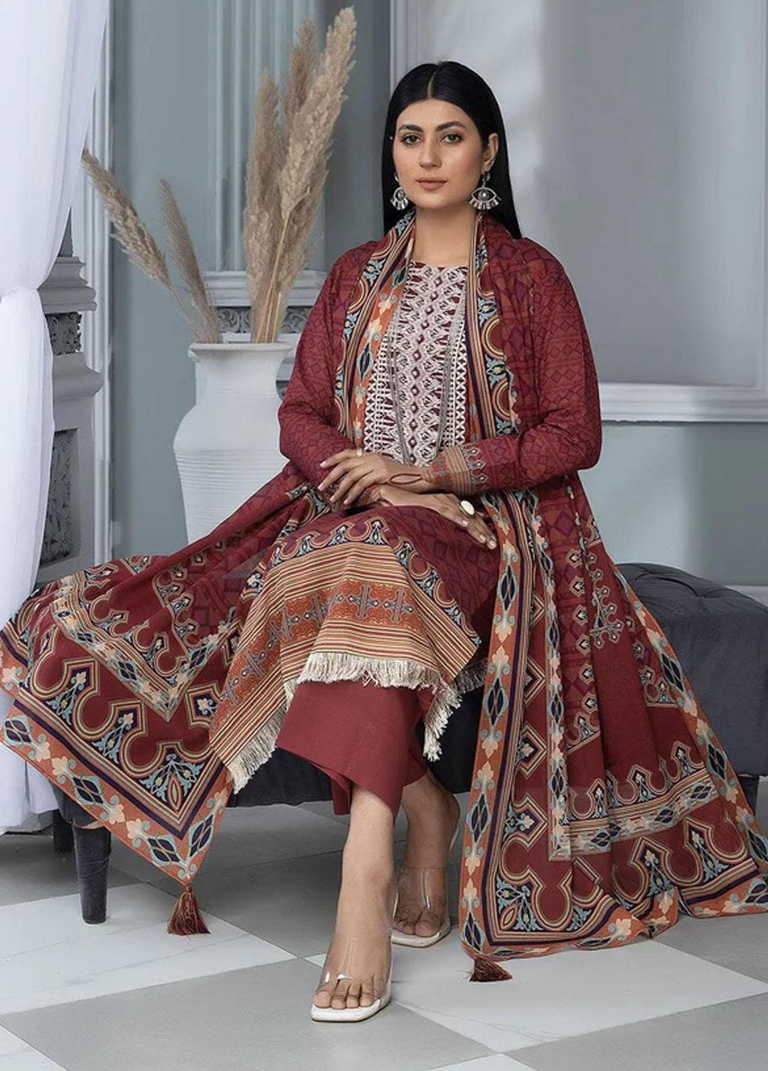 Aizal By Khas Embroidered Lawn Suits Unstitched 3 Piece KHS23AL KL-1689 - Summer Collection