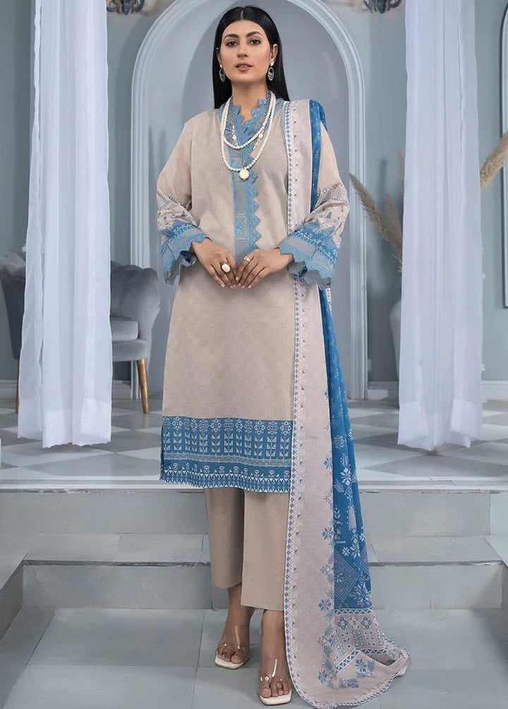 Aizal By Khas Embroidered Lawn Suits Unstitched 3 Piece KHS23AL KL-1691 - Summer Collection
