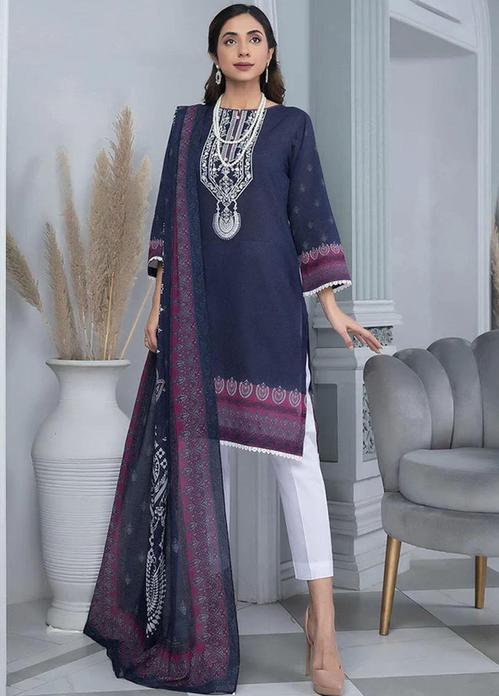 Aizal By Khas Embroidered Lawn Suits Unstitched 3 Piece KHS23AL KL-1694 - Summer Collection